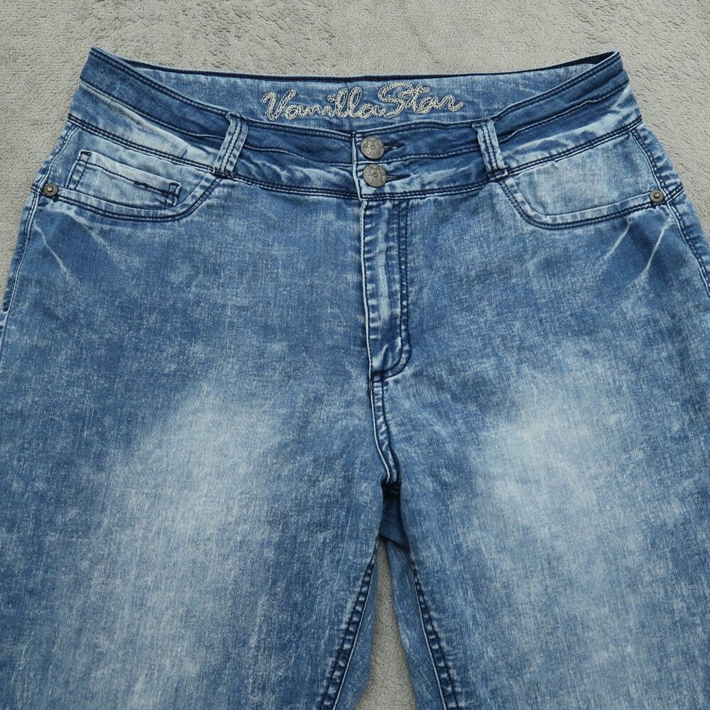 Vanilla Star Jeans Junior's Size 13 Blue Mid-Rise Skinny Pants 28" Inseam - Picture 9 of 14